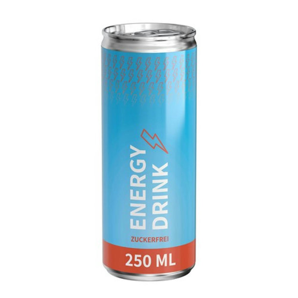 250 ml Energy Drink zuckerfrei - Body Label (außerh. Deutschlands)