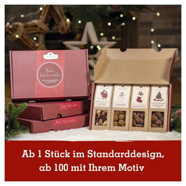 4 Weihnachts-Snacks im Geschenkkarton (versandfähig)