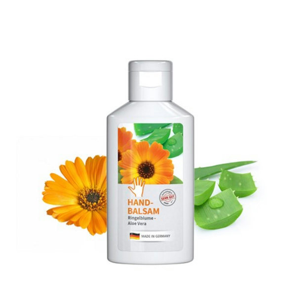 50 ml Flasche - Handbalsam "Ringelblume - Aloe Vera" - Body Label