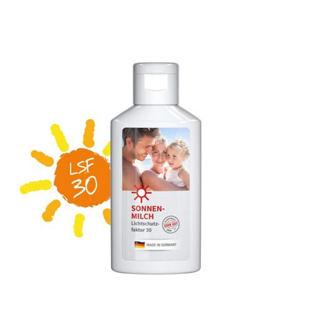 50 ml Flasche - Sonnenmilch LSF 30 - Body Label