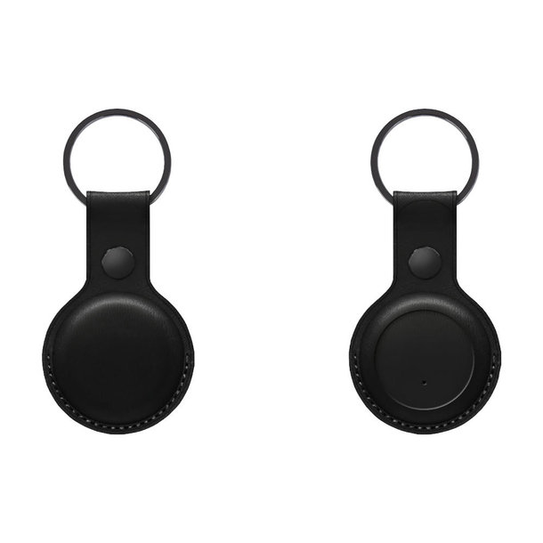 Bluetooth Keyfinder mit Kamera Fernauslöser und Echtlederhülle Schwarz