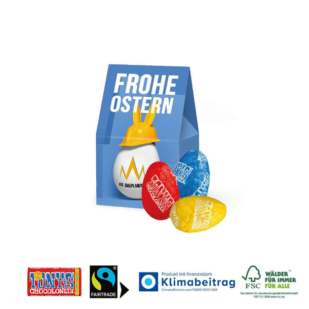 Businesspräsent „Selection Mini“ mit Tony´s Chocolonely Ostereier