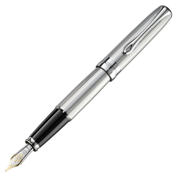 DIPLOMAT EXCELLENCE A2 Guillochiert Chrom 14Karat Füllfederhalter 