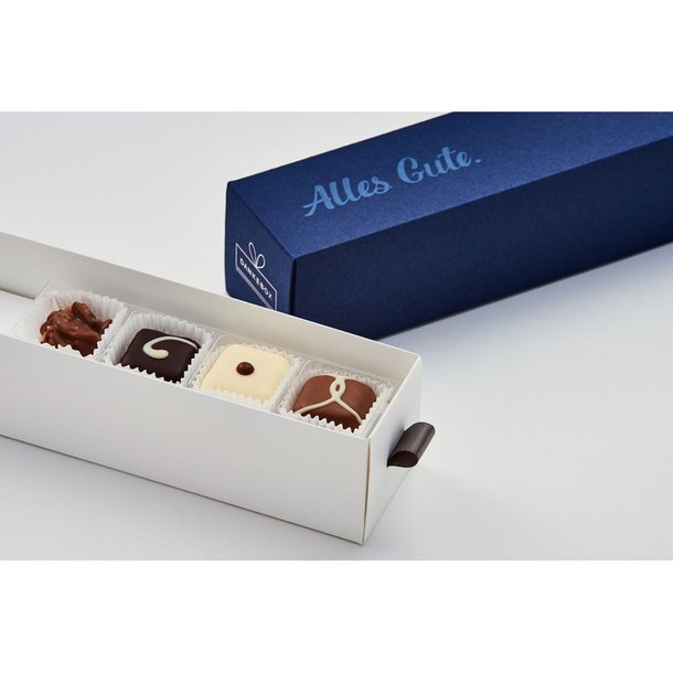 Dankebox "Handgemachte Pralinen" (Design "Alles Gute.")