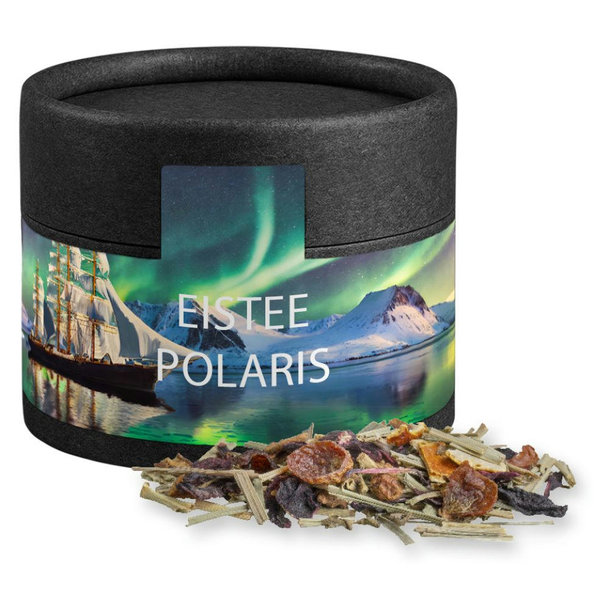 Eistee Polaris, ca. 12g, Biologisch abbaubare Eco Pappdose Mini schwarz