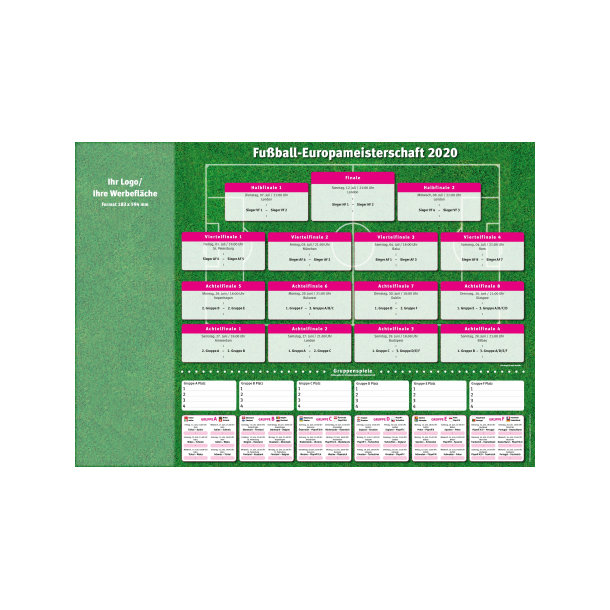 Fußball-EM 2024 Wandplaner DIN A2