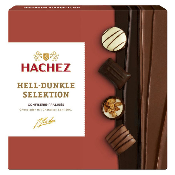 HACHEZ Hell-Dunkel Selection im Schuber,   125 g, Inhalt: HACHEZ Hell Dunkel Selektion