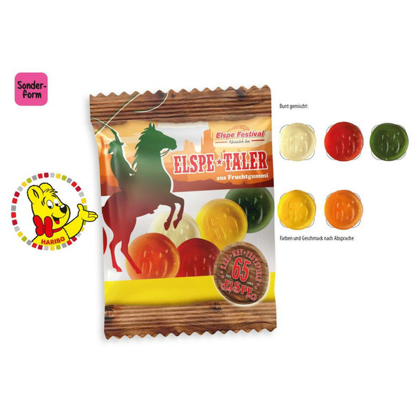 HARIBO individuelle Sonderform Werbetüte, 10 g, Inhalt: HARIBO Individuelle Sonderform