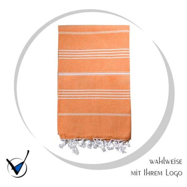 Hamam Sauna Strandtuch - orange