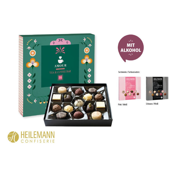 Heilemann Mini Pralinés pink/weiß, 125 g, Inhalt: Heilemann Mini Pralinés