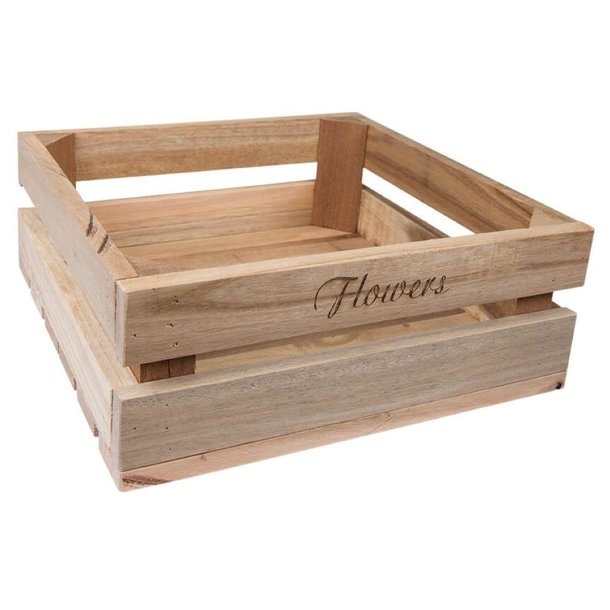 Holzkiste mittel Flowers