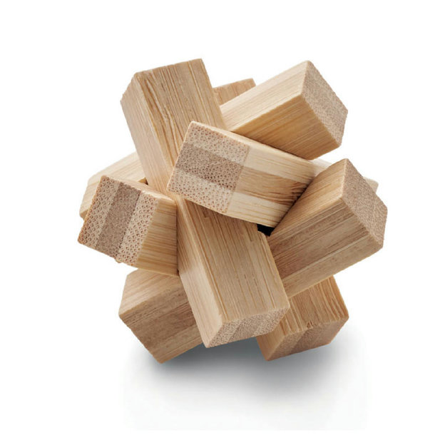 Holzpuzzle/Gehirnjogging Bambus