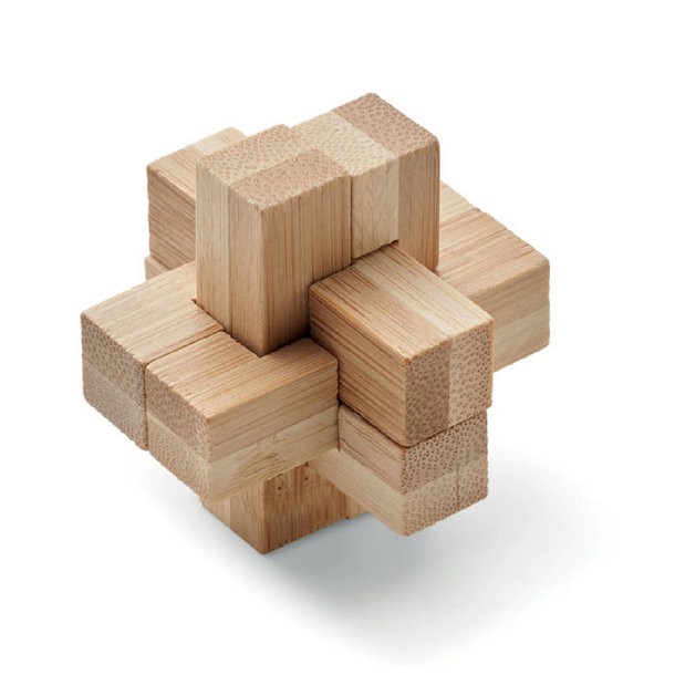 Holzpuzzle/Gehirnjogging Bambus