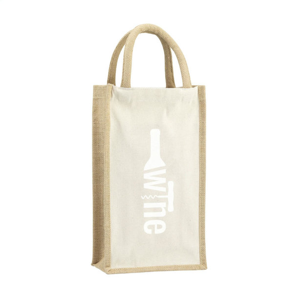 Jute Canvas Double Wine Bag Weintasche