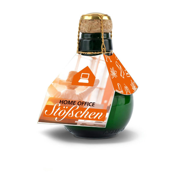 Kleinste Sektflasche der Welt! Home-Office Stößchen - Ohne Geschenkkarton, 125 ml