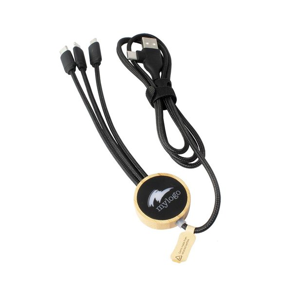 Ladekabel 4in1 aus Bambus/rPET