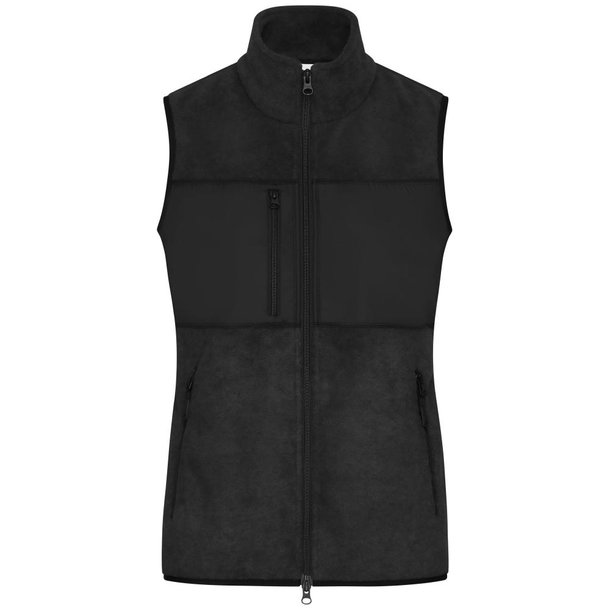 Ladies\' Fleece Vest-Fleeceweste im Materialmix