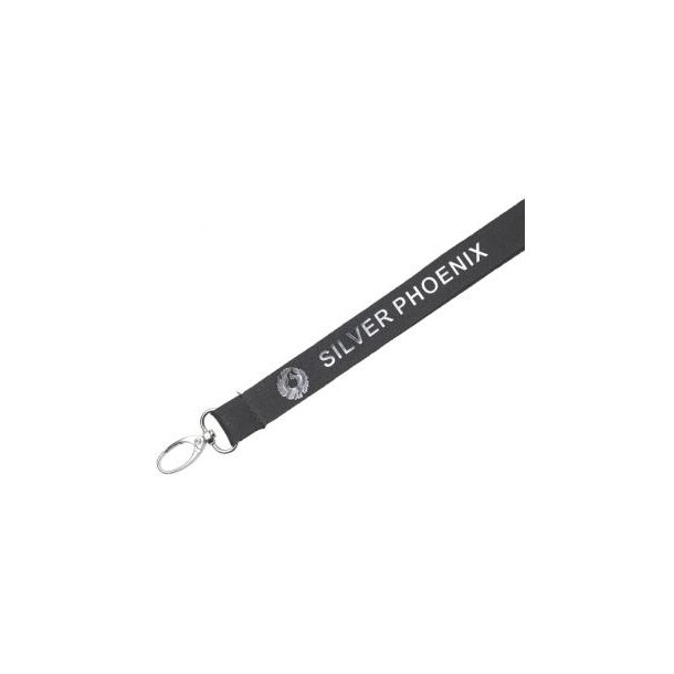 Lanyard Umhängeband mit silberner Folienprägung 