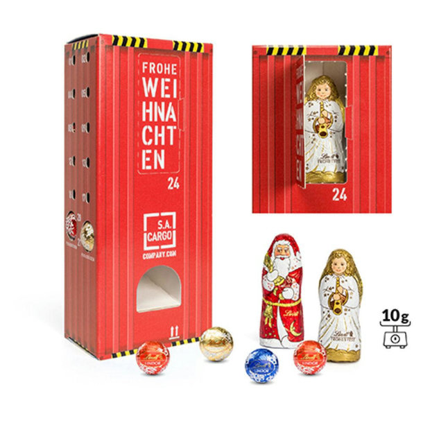 Lindt Lindor Adventsspender "Turm" mit Hohlfigur