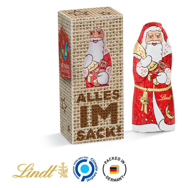 Lindt Weihnachtsmann 10g in der Werbebox