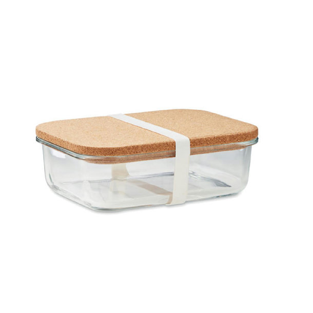 Lunchbox Glas mit Kork