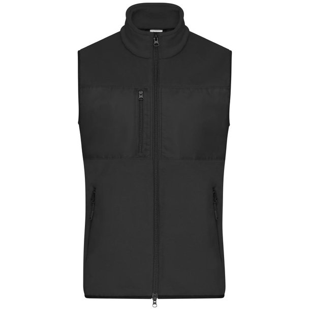 Men\'s Fleece Vest-Fleeceweste im Materialmix