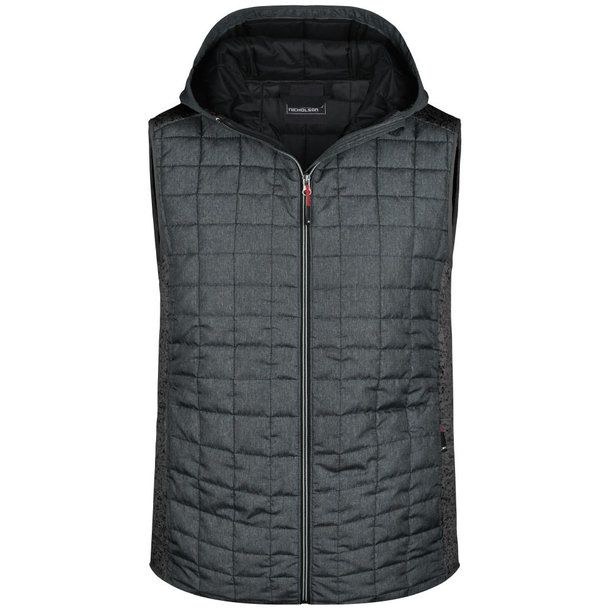 Men\'s Knitted Hybrid Vest-Weste im stylischen Materialmix