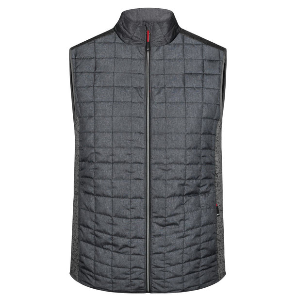 Men\'s Knitted Hybrid Vest-Weste im stylischen Materialmix