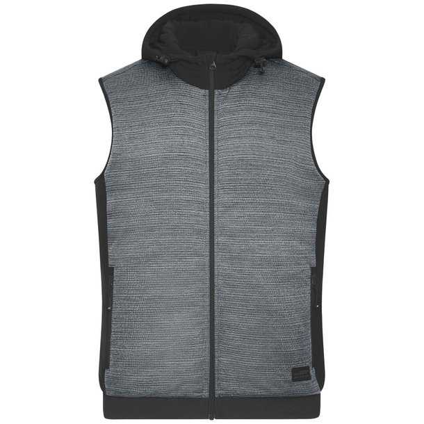 Men\'s Padded Hybrid Vest-Wattierte Strickfleece Weste im attraktiven Materialmix