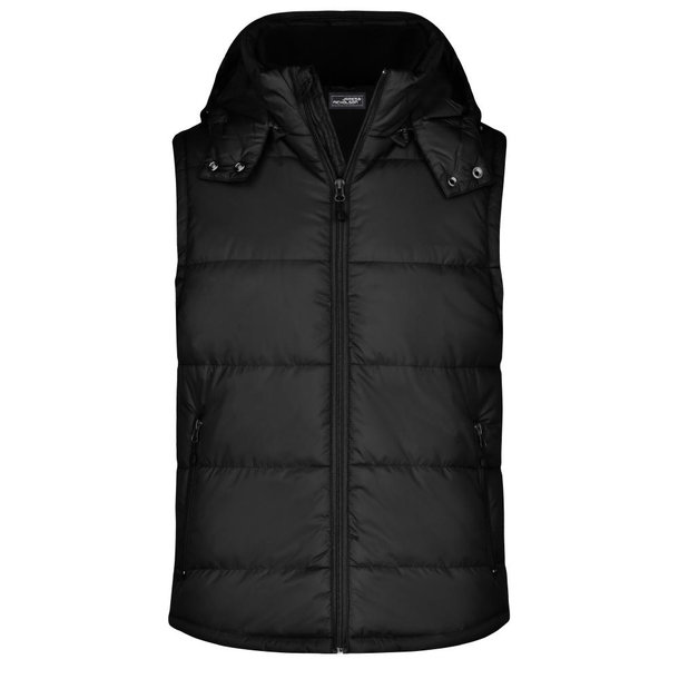 Men\'s Padded Vest-Modische Steppweste mit abnehmbarer Kapuze