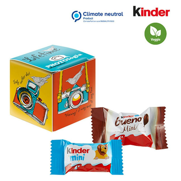 Mini Promo-Würfel mit Kinder Schokolade Mini & Kinder bueno Mini Mix