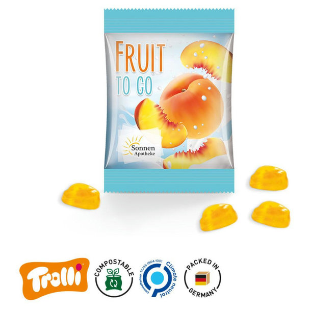 Minitüte, 15 g, kompostierbare Folie weiß, Trolli Vitamin Fruchtgummi