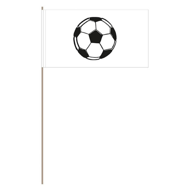 Papierfahnen, weiß/Fußball   