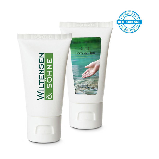 Pflegetube Basic 50 ml - 2in1 Duschgel Body & Hair sensitiv mit Aloe Vera und Panthenol