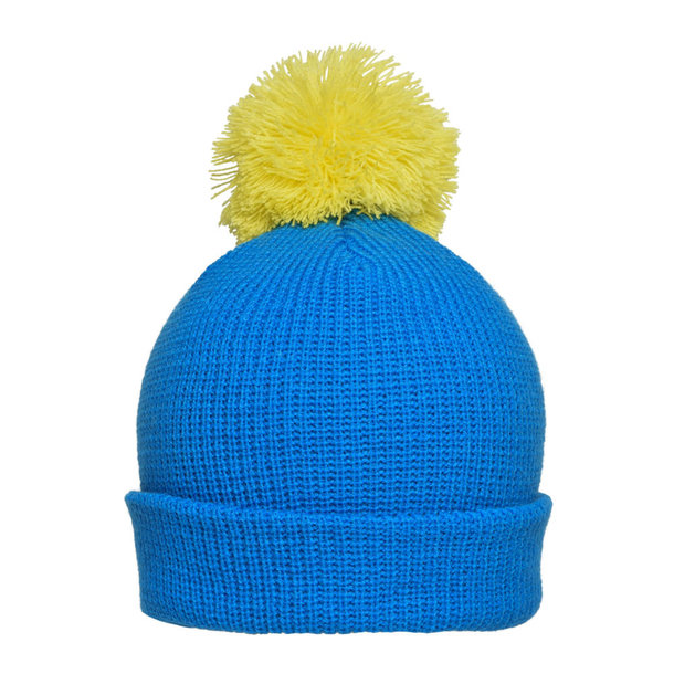 Pompon Hat with Brim-Strickmütze mit Umschlag und Pompon