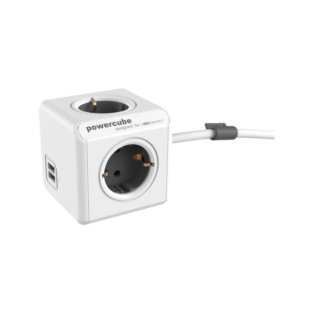 PowerCube Extended Duo USB, 3mtr cable