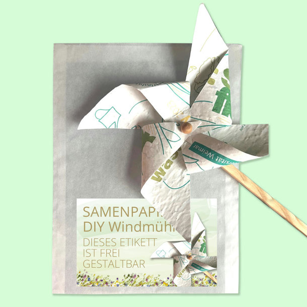 Samenpapier Windmühle beidseitig 