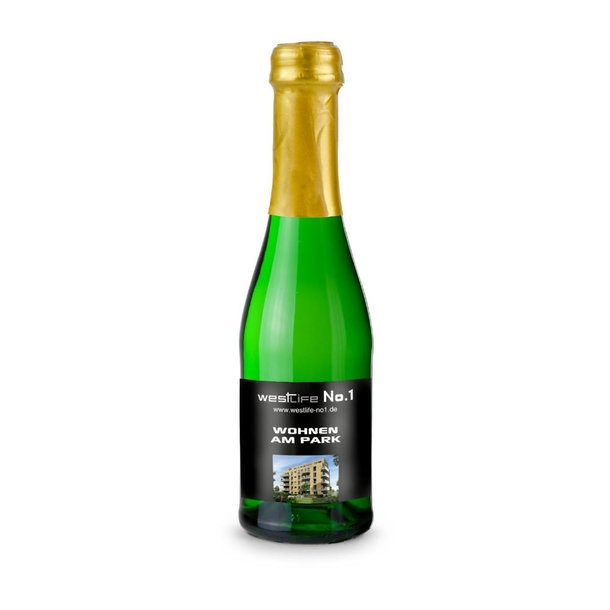 Sekt Cuvée Piccolo - Flasche grün - Kapselfarbe Gold, 0,2 l