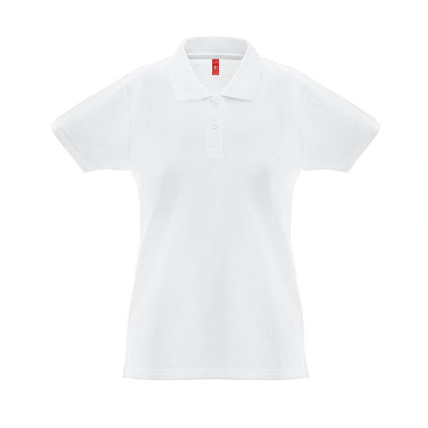 THC MONACO WOMEN WH. Kurzarm-Poloshirt für Damen aus kardierter Baumwolle