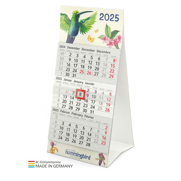 Tisch-Aufstellkalender Mini 3 green+blue