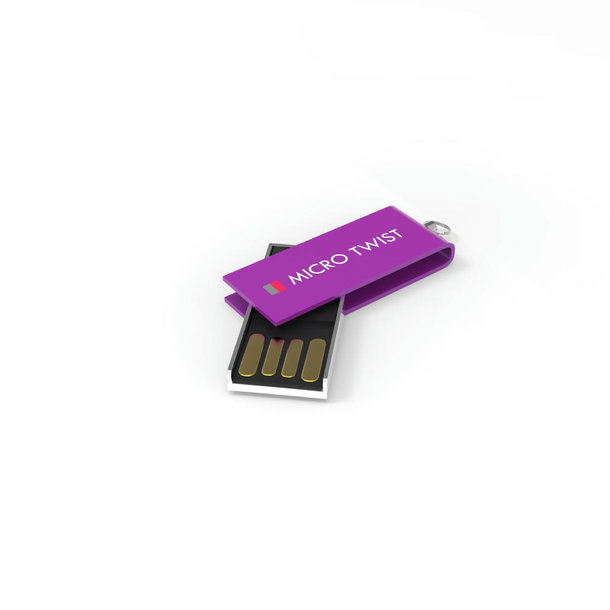 USB Stick Micro Twist Fuchsia, 2 GB Basic