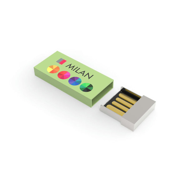 USB Stick Milan Lime Green, 2 GB Basic