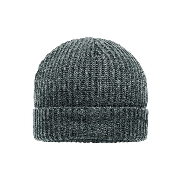 Urban Beanie-Melierte Strickmütze mit Krempe