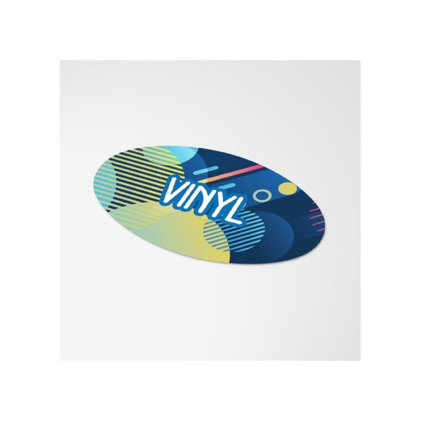 Vinyl Sticker Oval 30x15mm