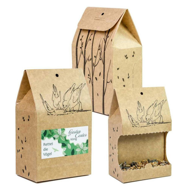 Vogelfutter To-Go - Werbeaufkleber