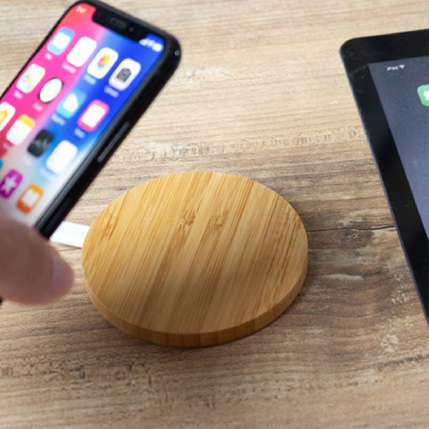 Wireless Charger Bamboo Round