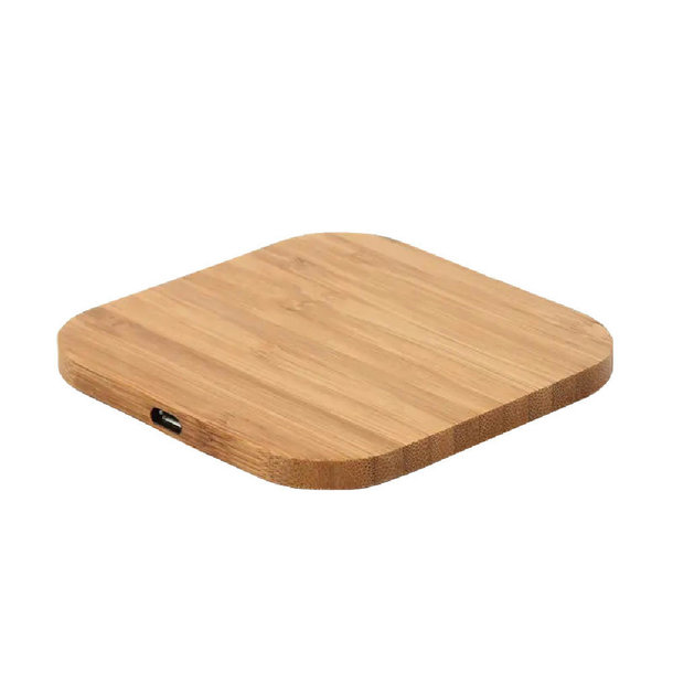 Wireless Charger eckig 10W Bambus