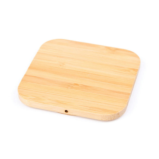 Wireless QI Charger Bamboo square