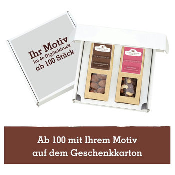 2 Premium Snacks im Geschenkkarton (versandfähig)