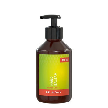 250 ml Spender - Handbalsam "Ingwer-Limette" - Body Label